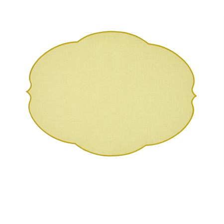 flowers tovaglietta double face giallo polvere